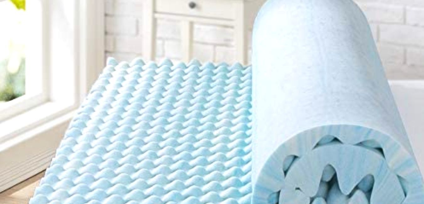 zinus gel-infused egg crate mattress topper cover