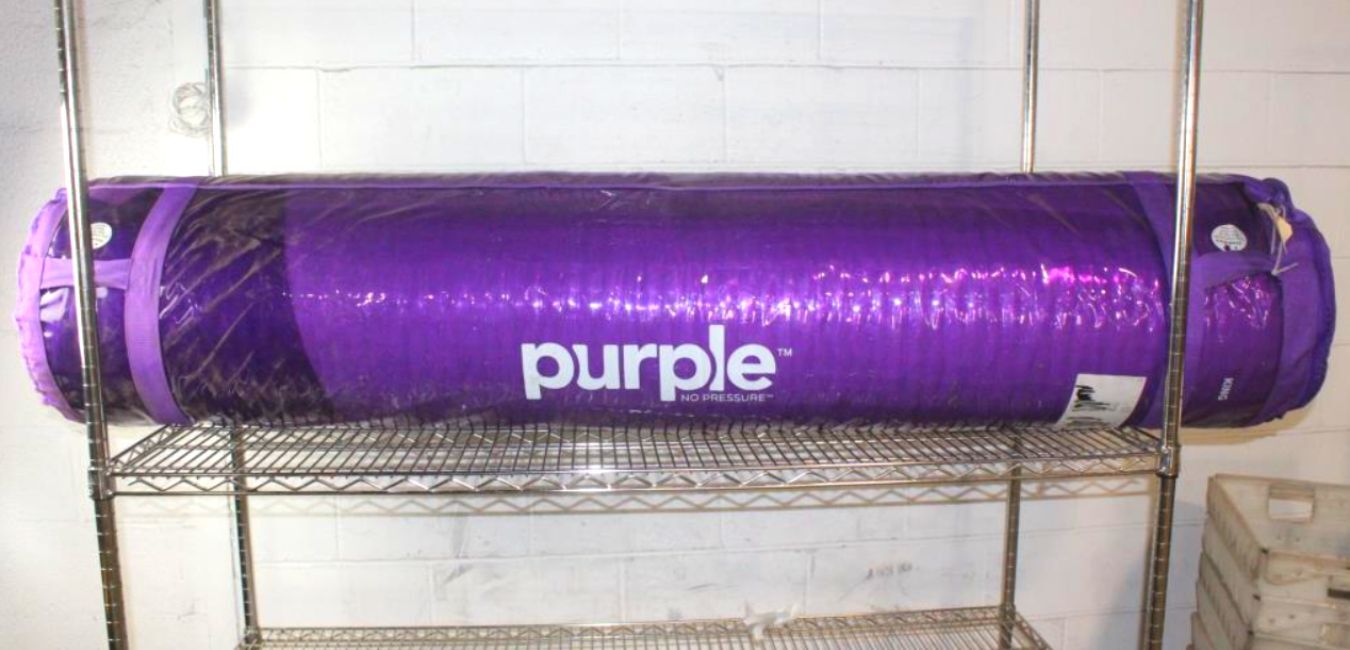 purple mattress roll up machine
